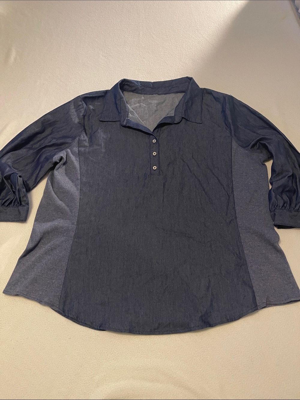 Classic NavyWomens Polo Shirt with Button Placket